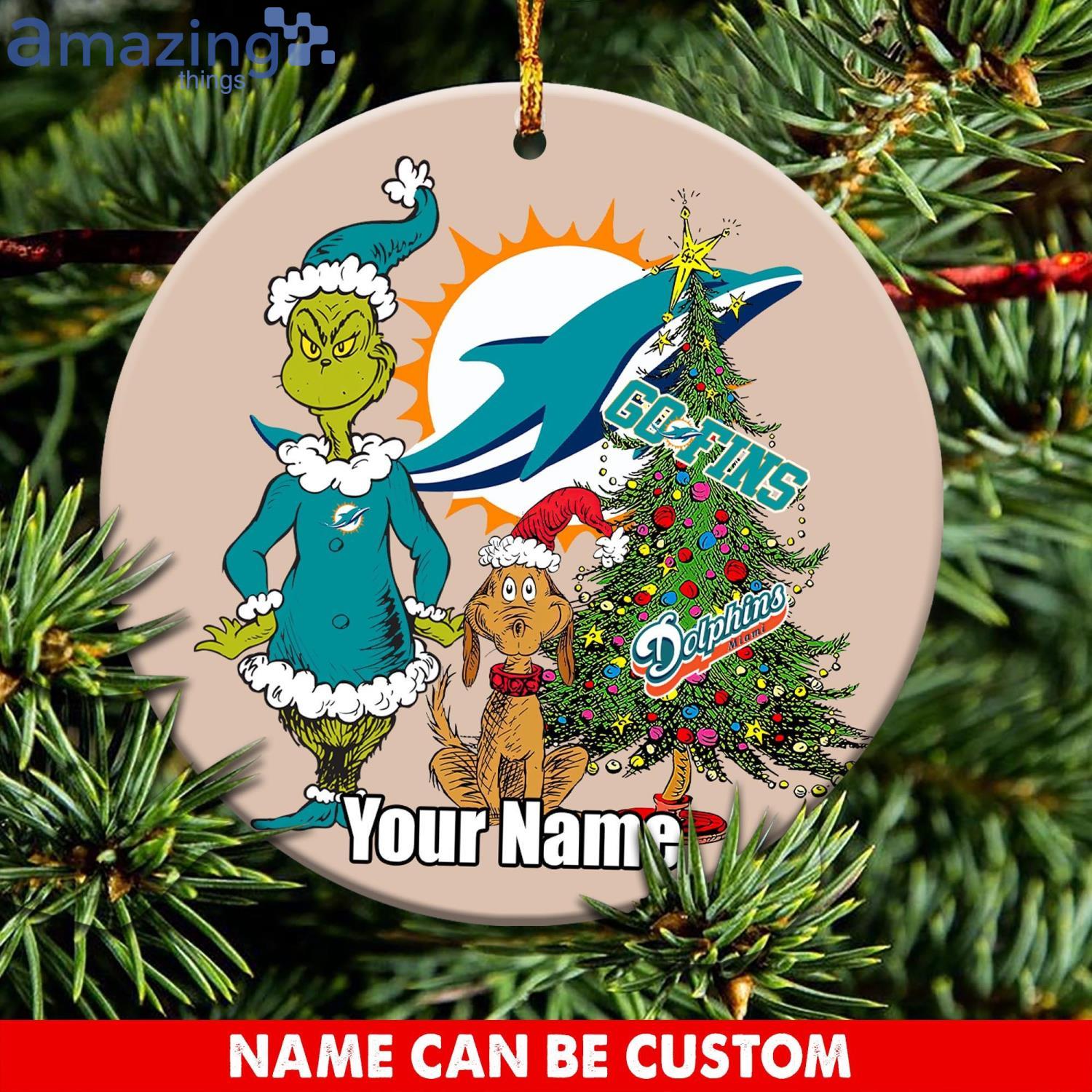 Personalized Miami Dolphins Custom Name Ugly Christmas