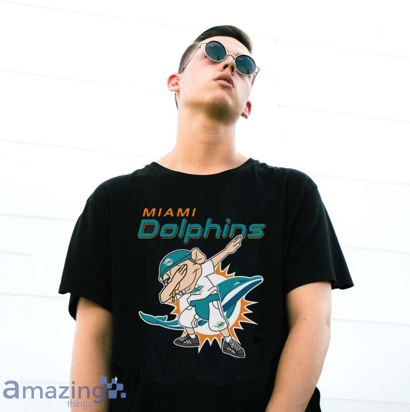 Miami Dolphins NFL Football Jeffy Dabbing Sports T Shirt For Men And Women image Miami Dolphins NFL Football Jeffy Dabbing Sports T Shirt For Men And Women - G500 Gildan T-Shirt