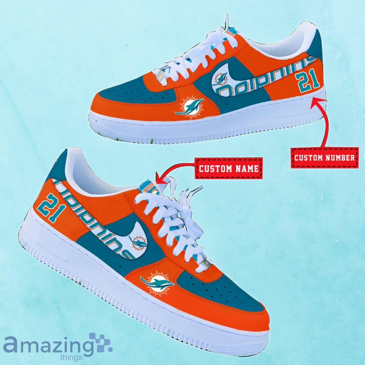 Miami Dolphins NFL Personalized Premium Air Force Shoes Special Gift For Fans Product Photo 2
