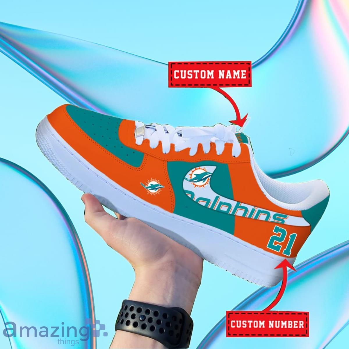 Miami Dolphins NFL Personalized Premium Air Force Shoes Special Gift For Fans Product Photo 1