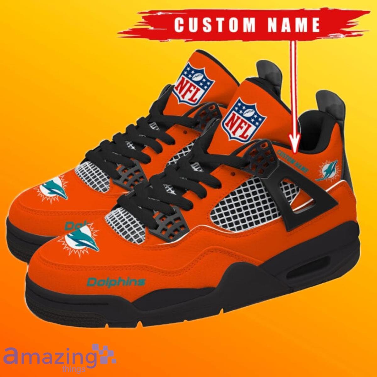 Miami Dolphins Air Jordan 13 Sneakers Shoes Custom Name Personalized Gifts