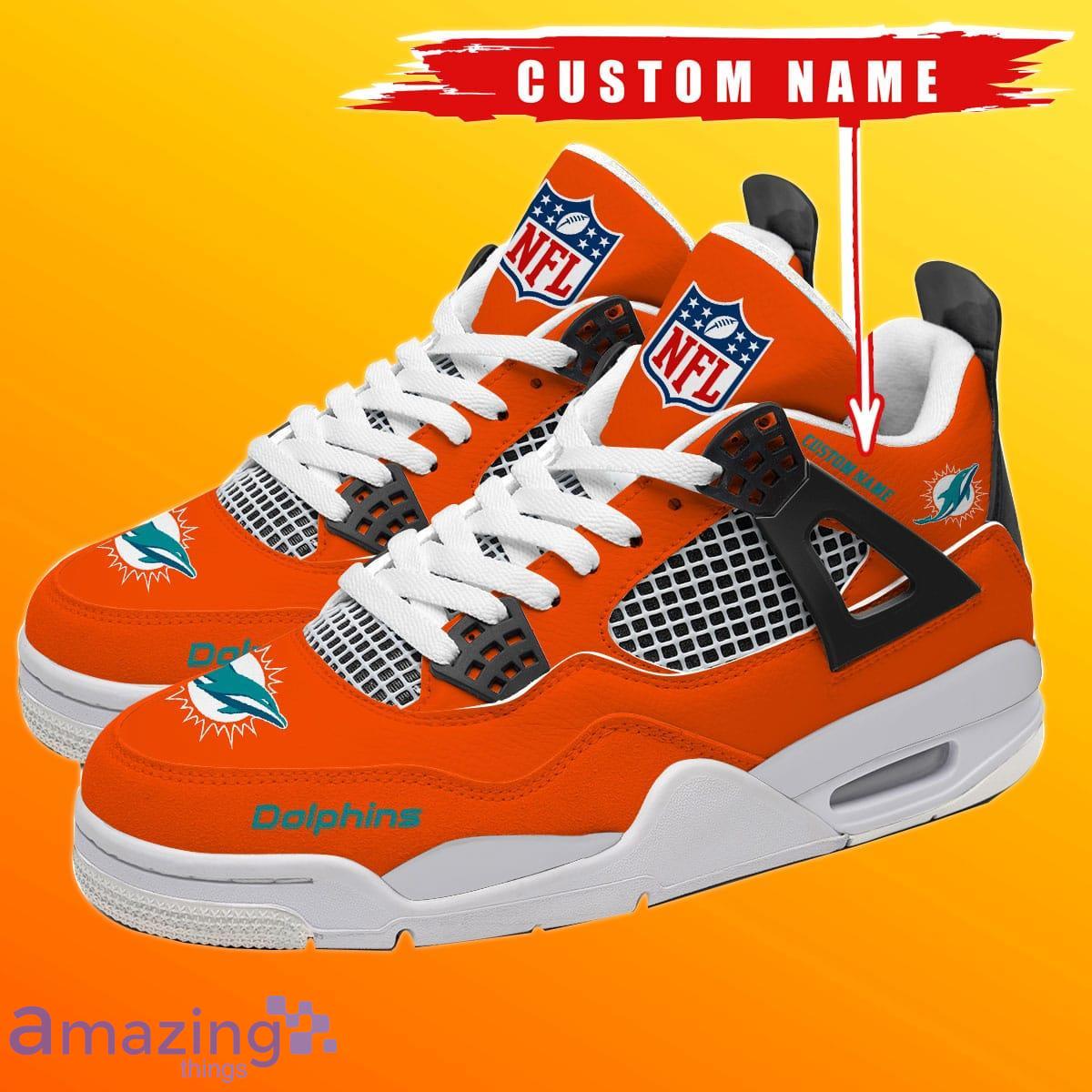 Miami Dolphins Air Jordan 13 Sneakers Shoes Custom Name Personalized Gifts