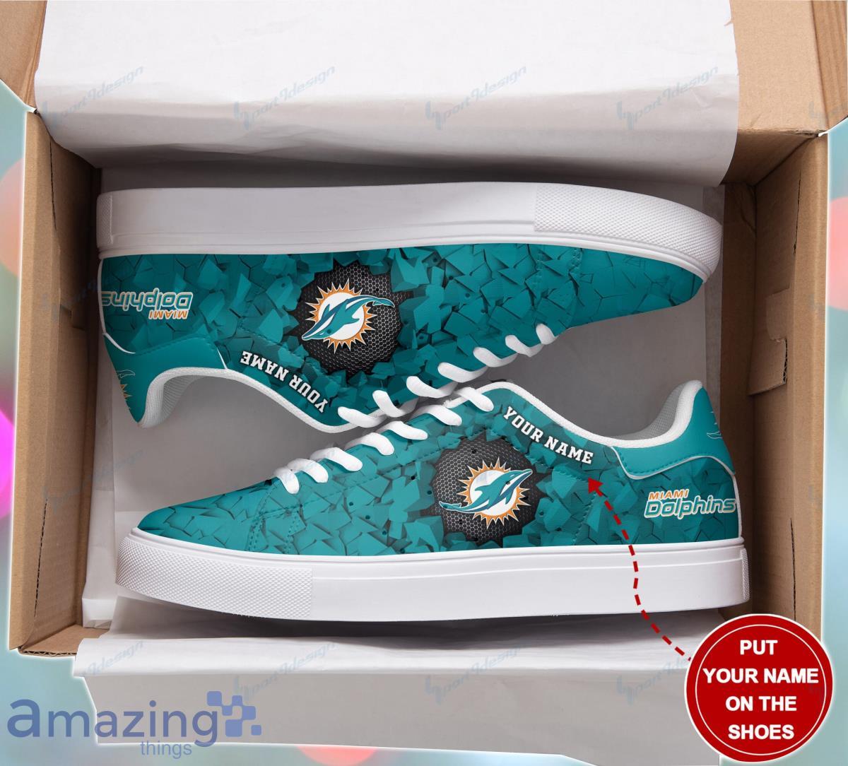 Miami Dolphins Personalized Stan Smith Sneakers Best Gift For Men And Women Fans Product Photo 1