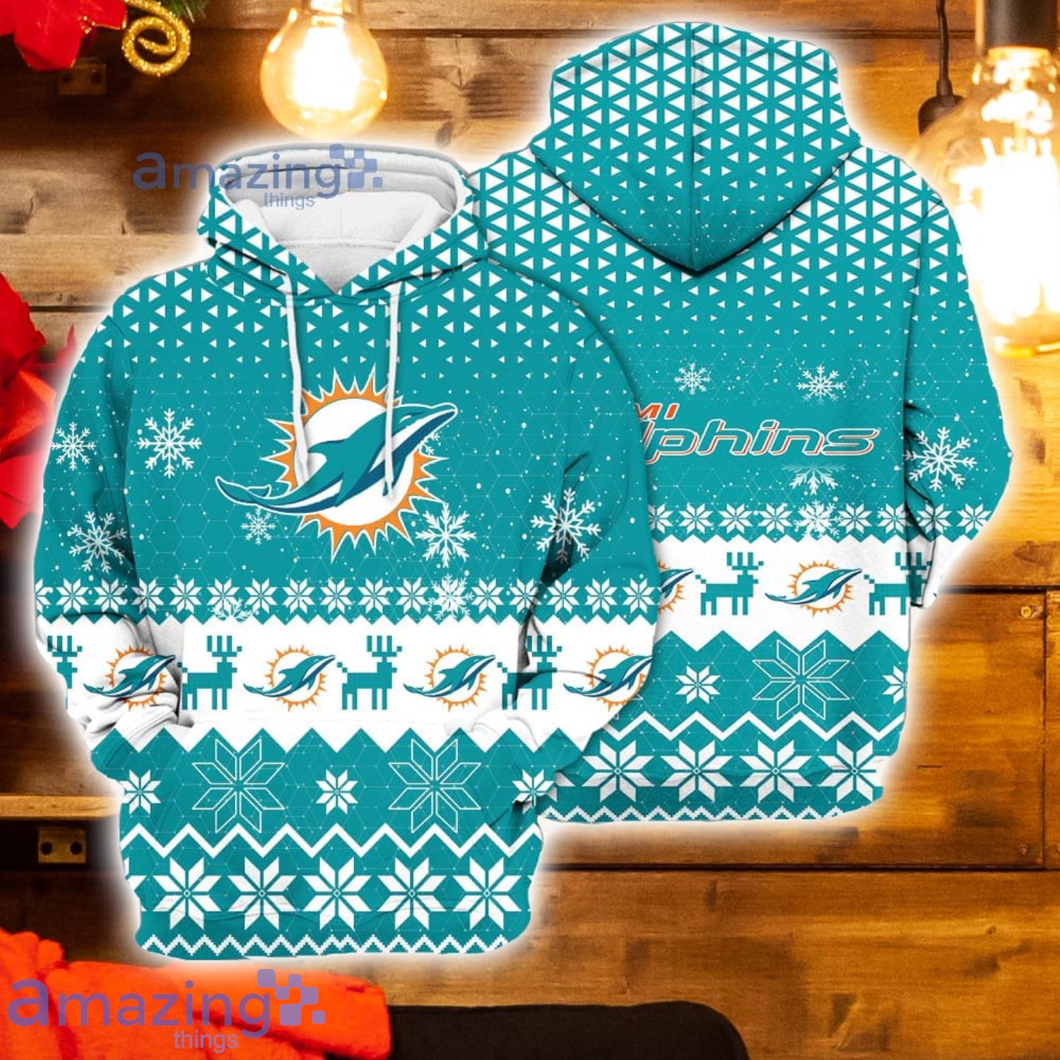 NFL Miami Dolphins Custom Name 3D Sweater 3D Gift For Men And Women