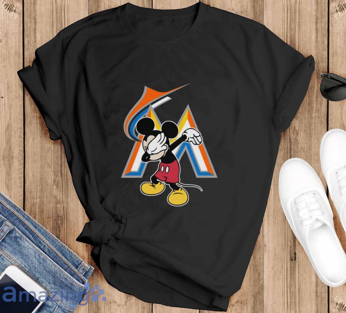 Miami Marlins MLB Baseball Dabbing Mickey Disney Sports T Shirt