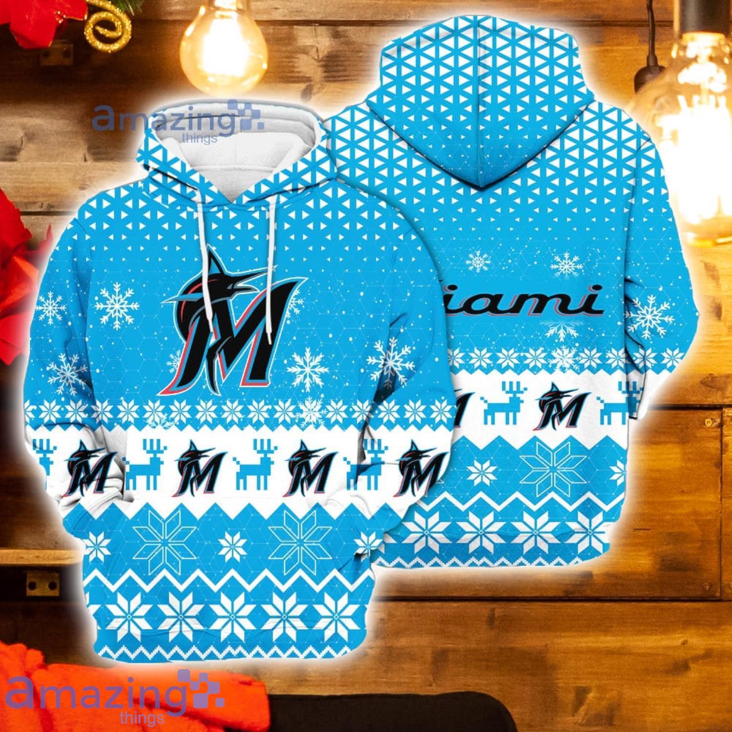Miami Marlins All Over Printed 3D Hoodie New Design - T-shirts Low Price