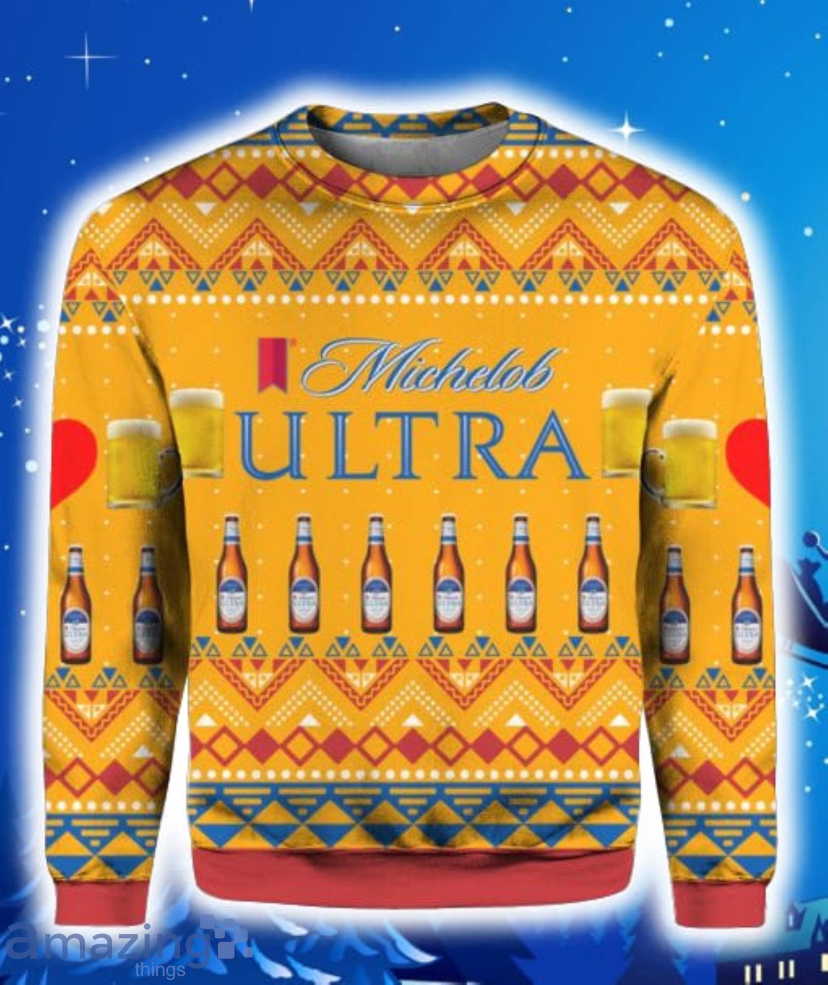 Michelob Ultra Beer Bottles All Over Print 3D Hoodie, T-Shirt, Christmas Sweater Product Photo 1