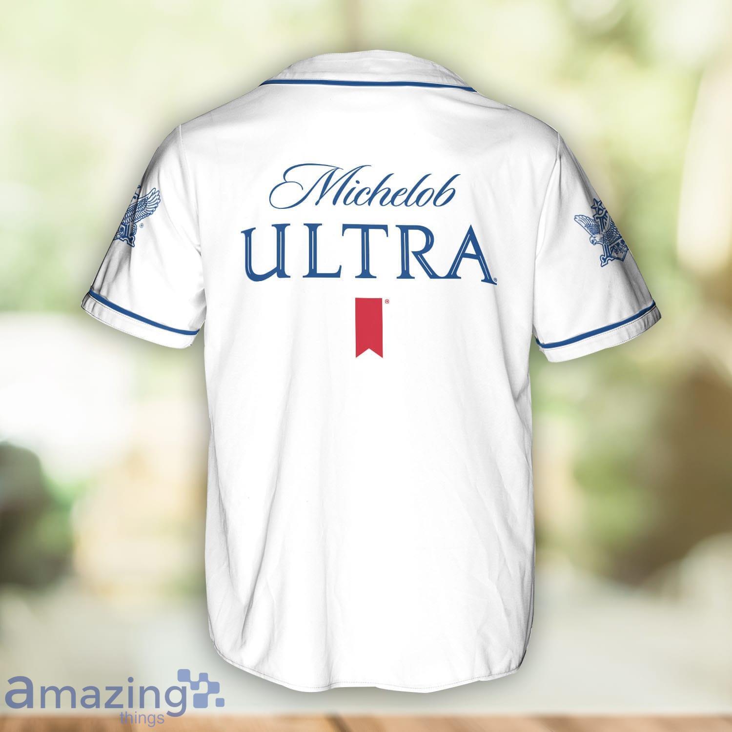 Michelob Ultra Logo Baseball Jersey Shirt Men And Women Sport Gift image Michelob Ultra Logo Baseball Jersey Shirt Men And Women Sport Gift Product Photo 2