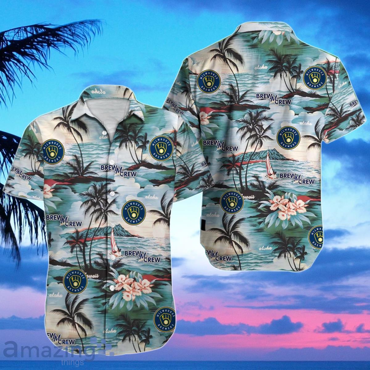 Milwaukee Brewers Hawaiian Shirt American Family Field Best Hawaiian Shirts  - Upfamilie Gifts Store