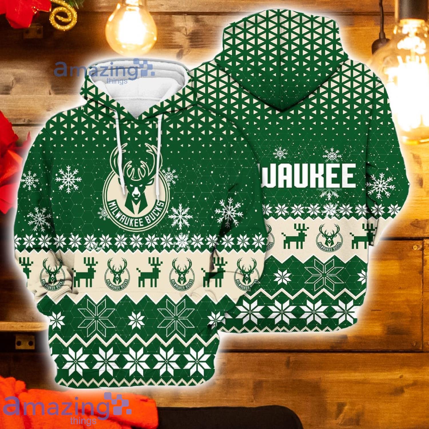 Milwaukee Bucks Sports Football American New Trends 3D Hoodie Christmas Gift For Men And Women Product Photo 1