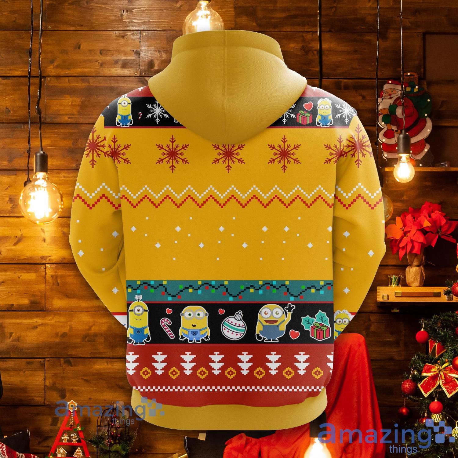 Minions Christmas Cute Noel Mc 3D Hoodie Men And Women Christmas Gift image Minions Christmas Cute Noel Mc 3D Hoodie Men And Women Christmas Gift Product Photo 2