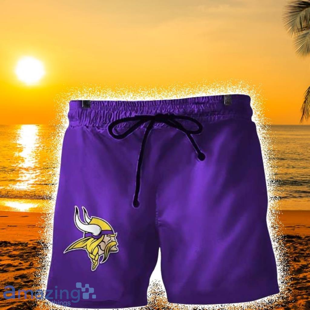 Minnesota Vikings Casual Logo Hawaiian Shorts Gift For Fans