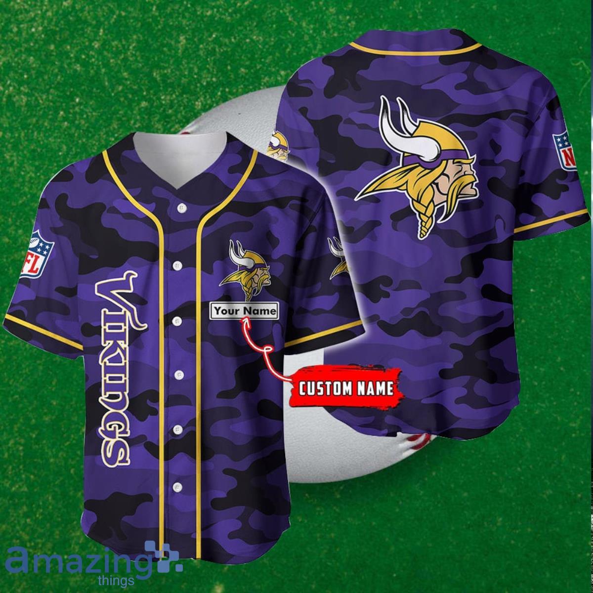 Personalized Minnesota Vikings Baseball Jersey shirt for fans