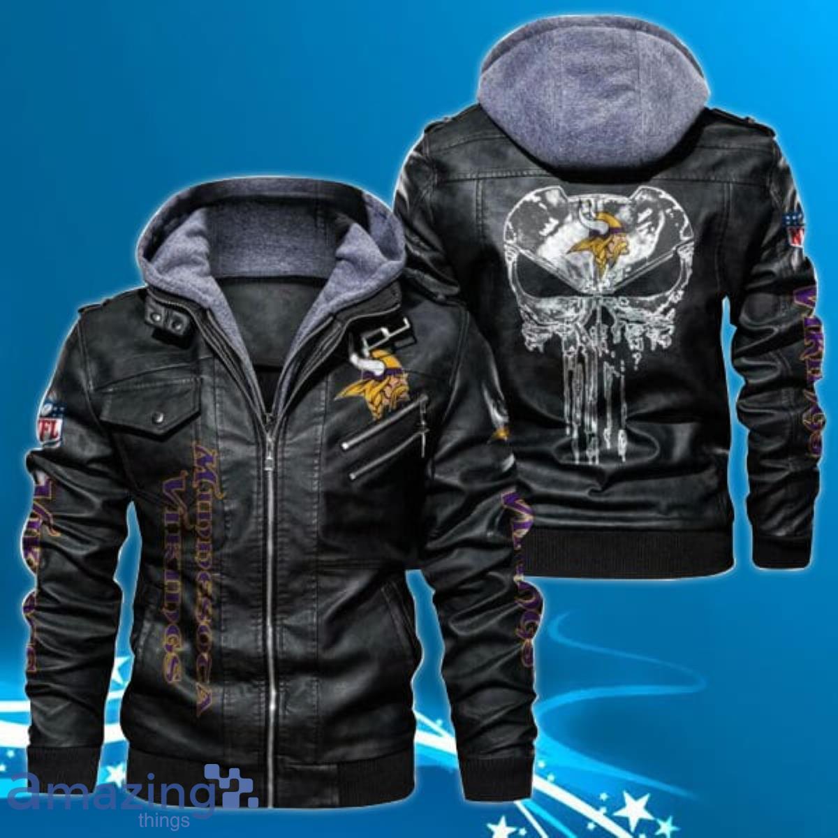 Minnesota Vikings NFL Leather Jacket Best Gift Product Photo 1