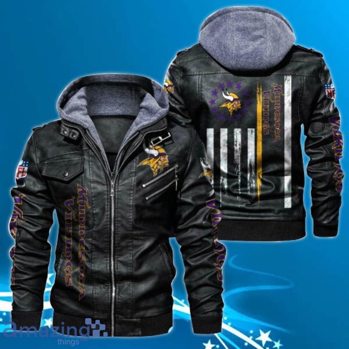 Minnesota Vikings NFL Leather Jacket Product Photo 1
