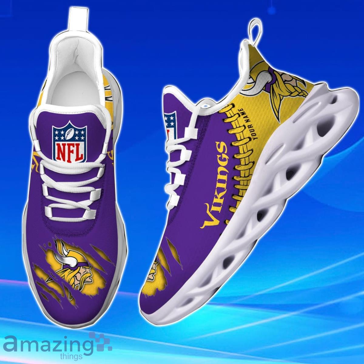 Minnesota Vikings Personalized Name NFL Max Soul Shoes Men And