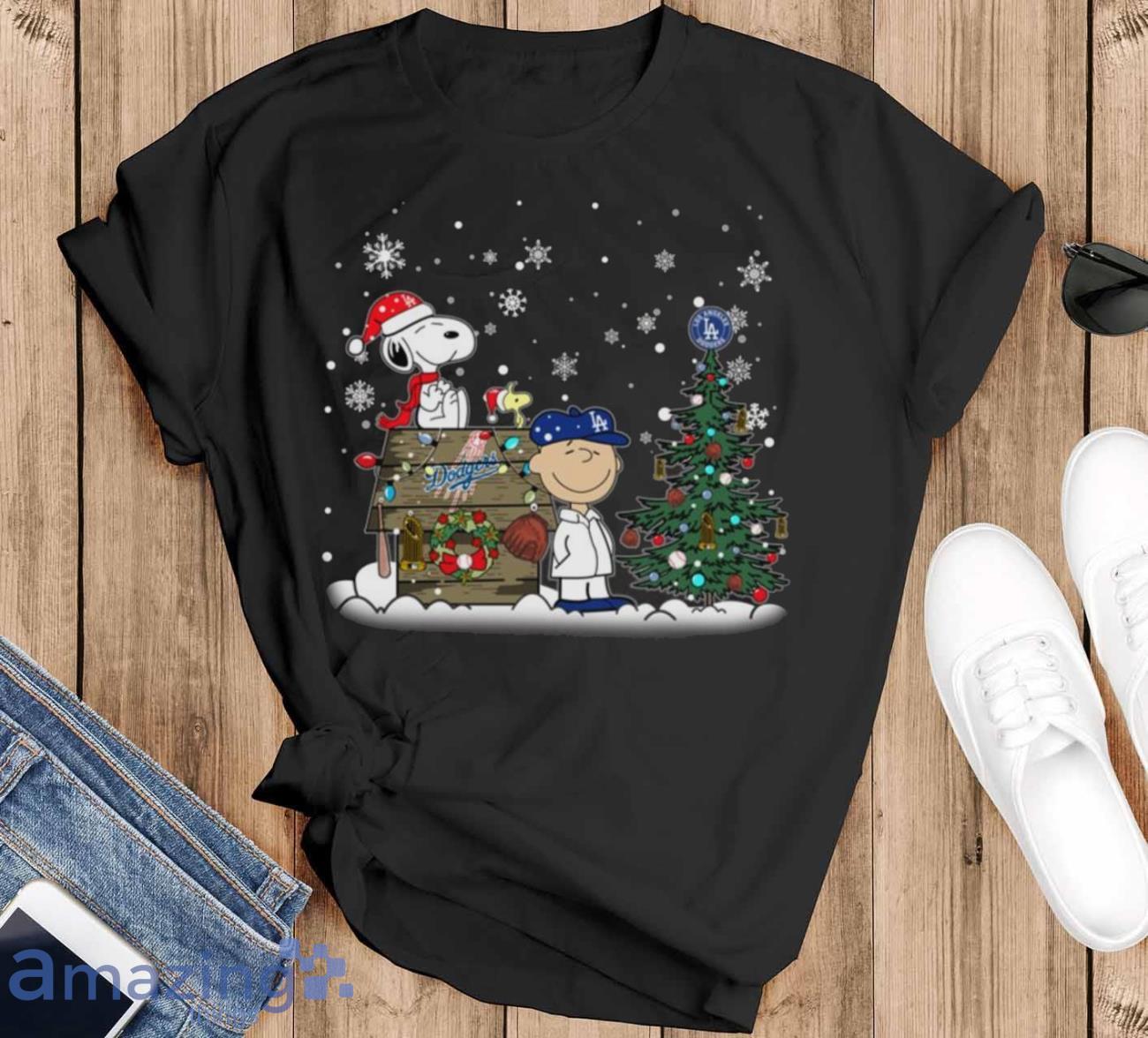 Merry Christmas Season Los Angeles Dodgers Snoopy 3D Hoodie - T