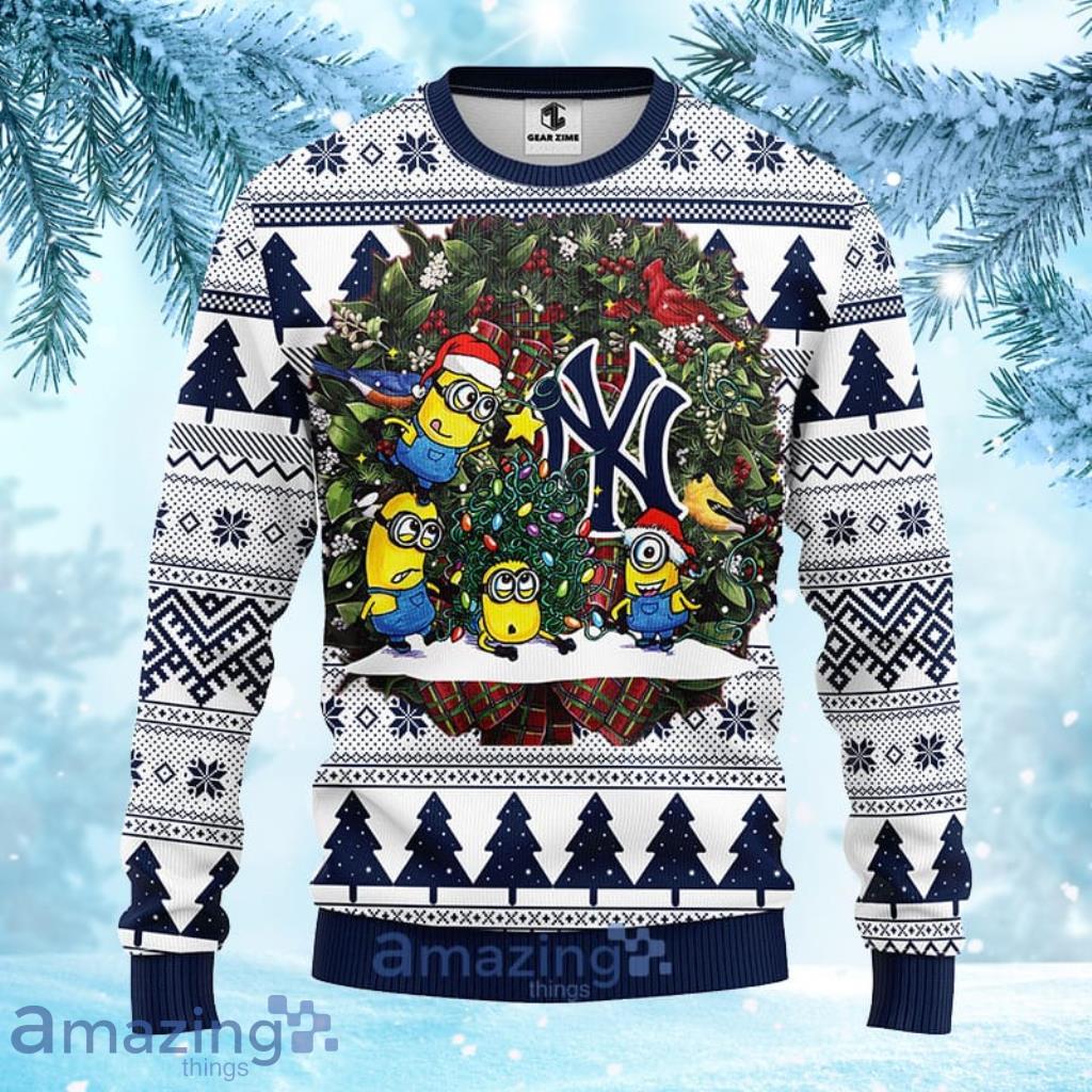 MLB New York Yankees Minion Christmas Ugly Sweater 3D Gift For Big Fans Product Photo 1