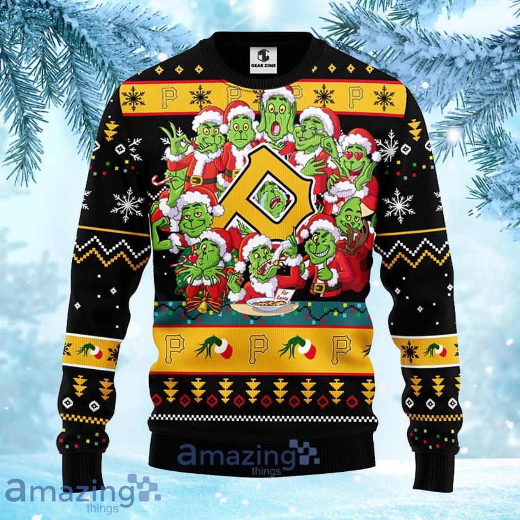 MLB Pittsburgh Pirates 12 Grinch Xmas Day Christmas Ugly Sweater 3D Gift For Big Fans Product Photo 1
