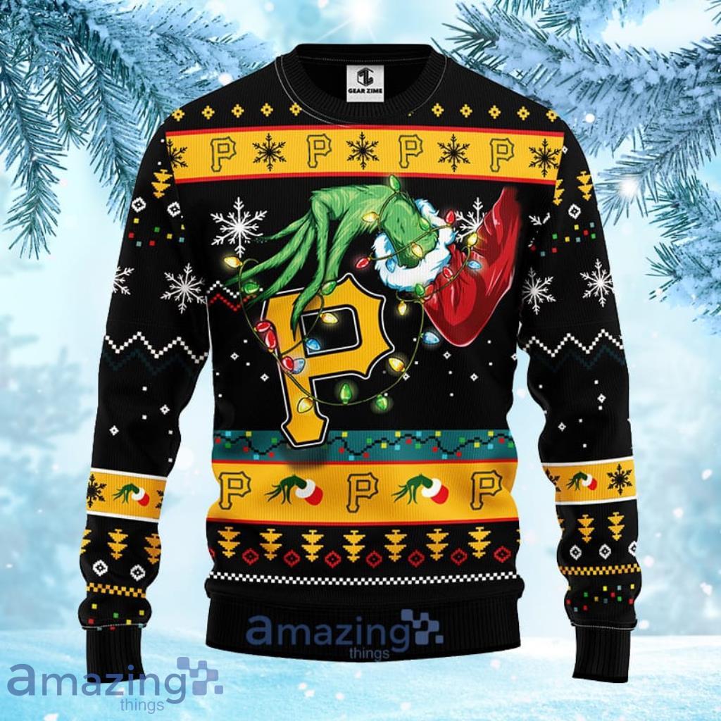 MLB Pittsburgh Pirates Grinch Christmas Ugly Sweater 3D Gift For Big Fans Product Photo 1