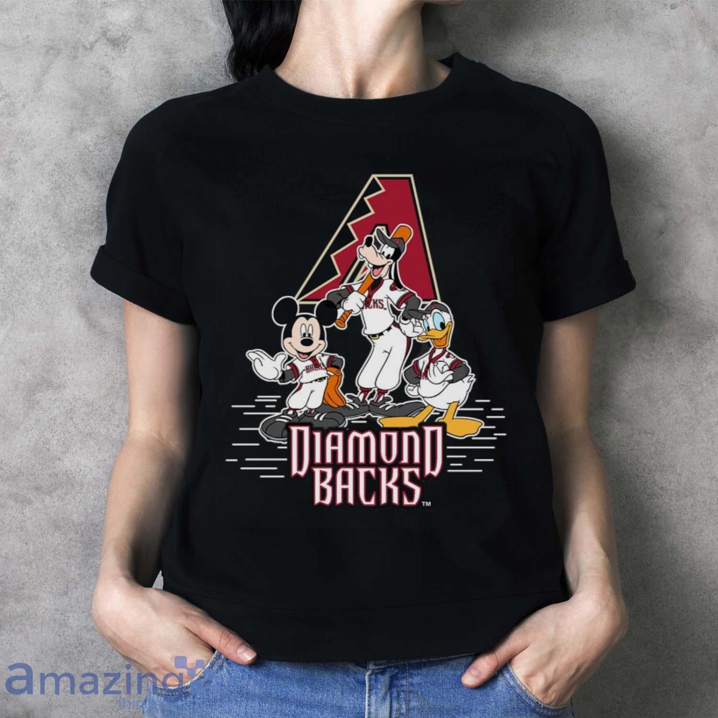 MLB Arizona Diamondbacks Mickey Mouse Donald Duck Goofy Baseball T Shirt  Youth T-Shirt