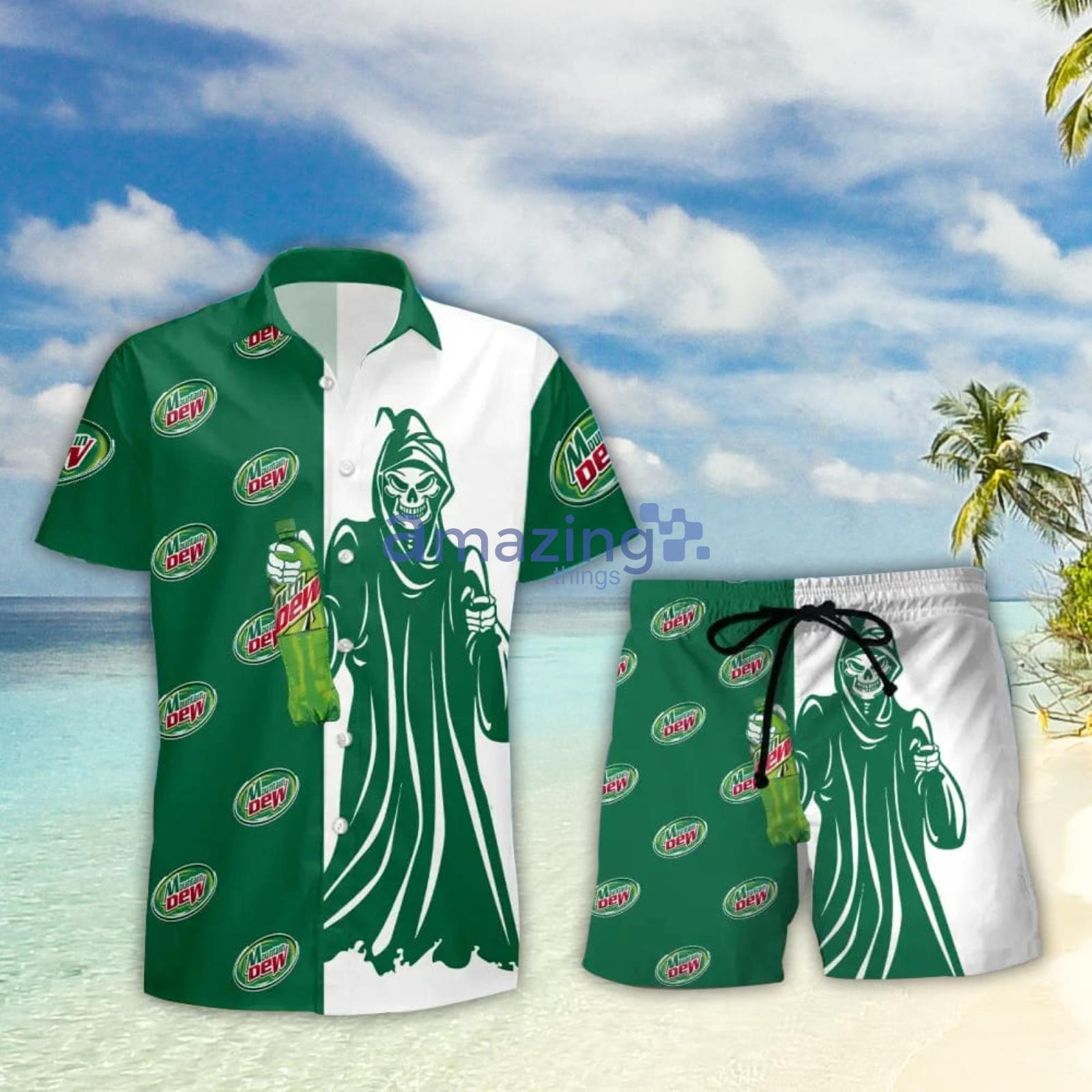 Mountain Dew Death Halloween Men And Women Hawaiian Shirt And Shorts Halloween Gift Product Photo 1