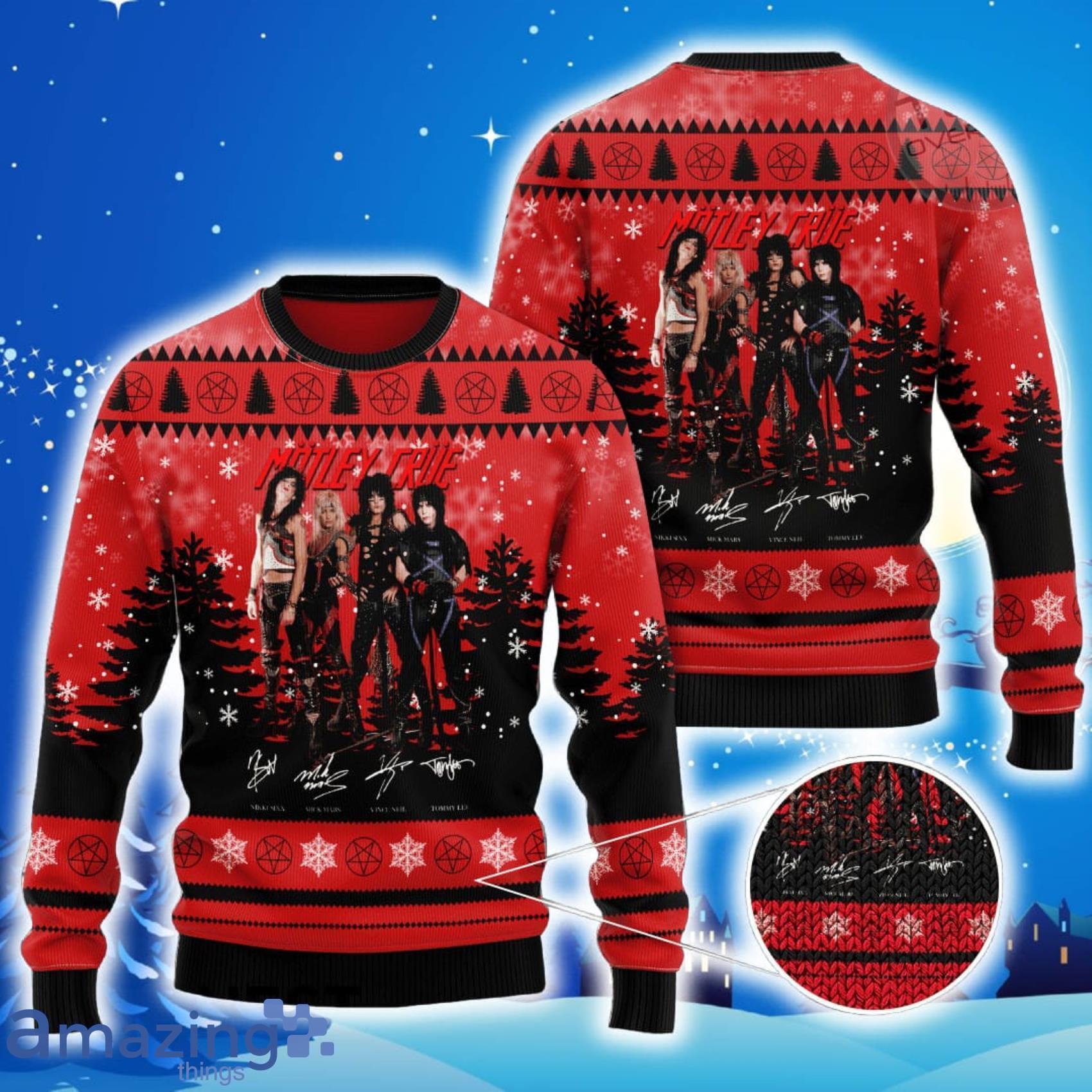 Mötley Crüe All Over Print Christmas Knitting Ugly Sweater Gift For Christmas Product Photo 1