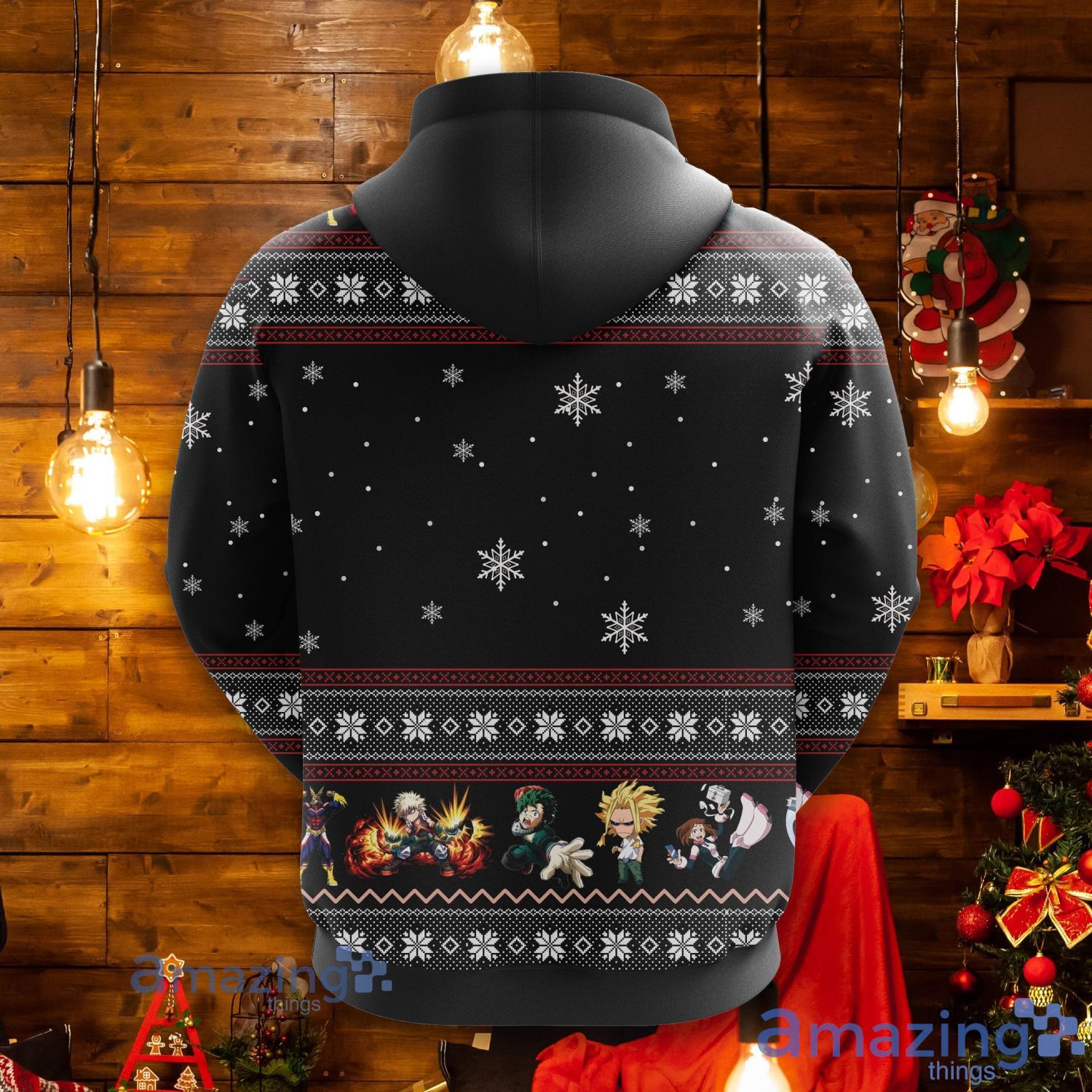 My Hero Academia Christmas Cute Noel Mc 3D Hoodie Men And Women Christmas Gift image My Hero Academia Christmas Cute Noel Mc 3D Hoodie Men And Women Christmas Gift Product Photo 2