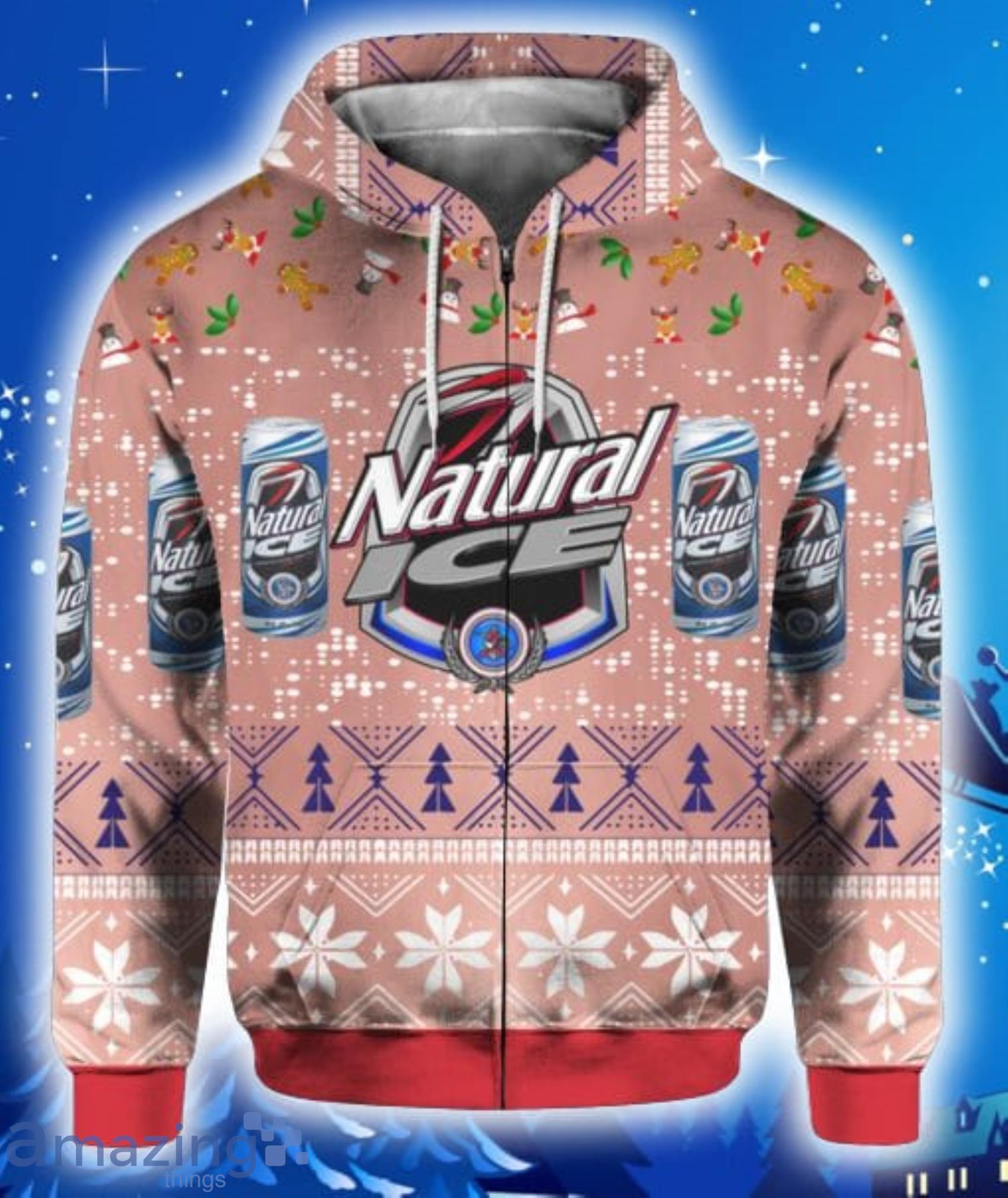 Natural Ice Beer All Over Print 3D Hoodie, T-Shirt, Christmas Sweater Product Photo 1