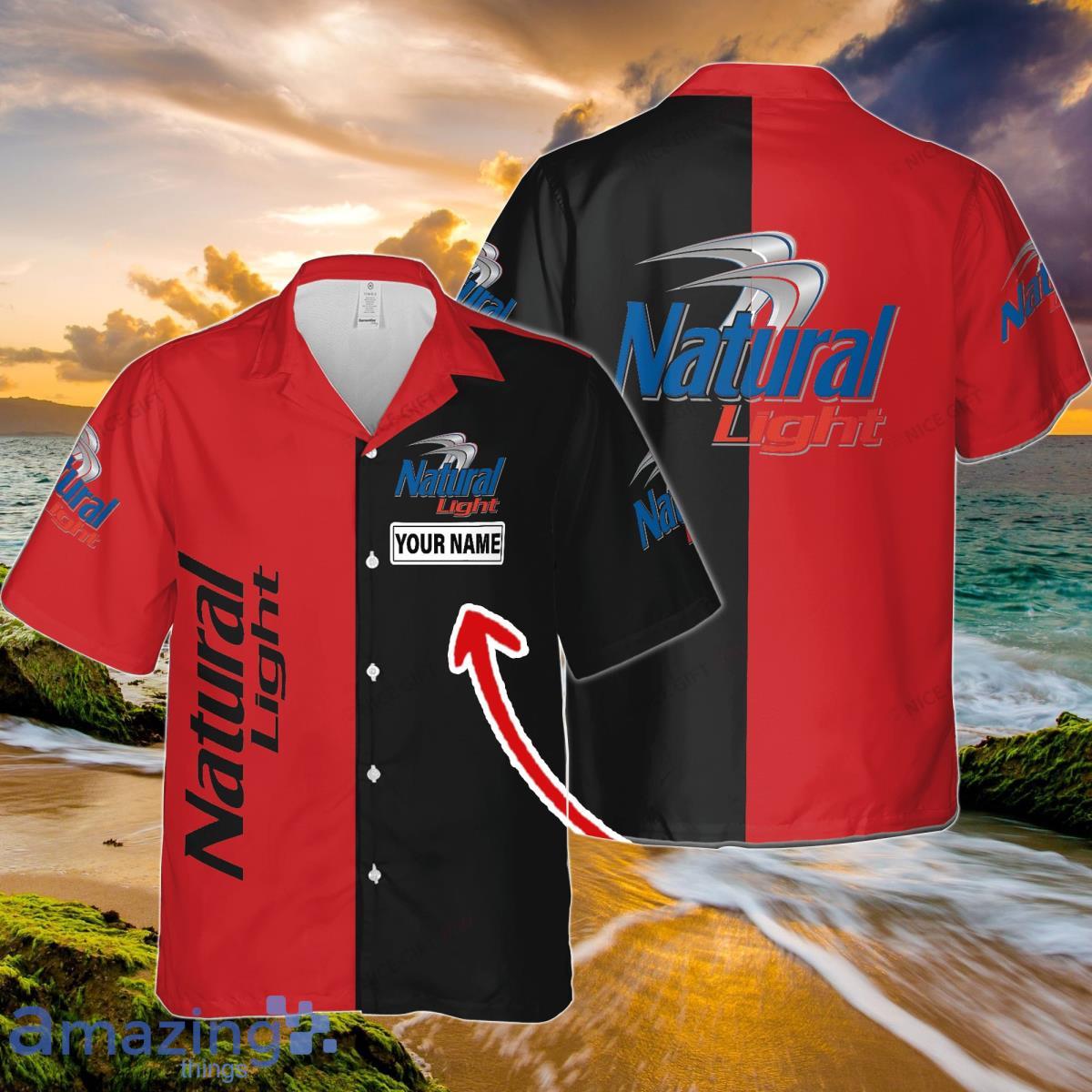 Natural Light Custom Name Hawaiian Shirt Summer Gift Product Photo 1