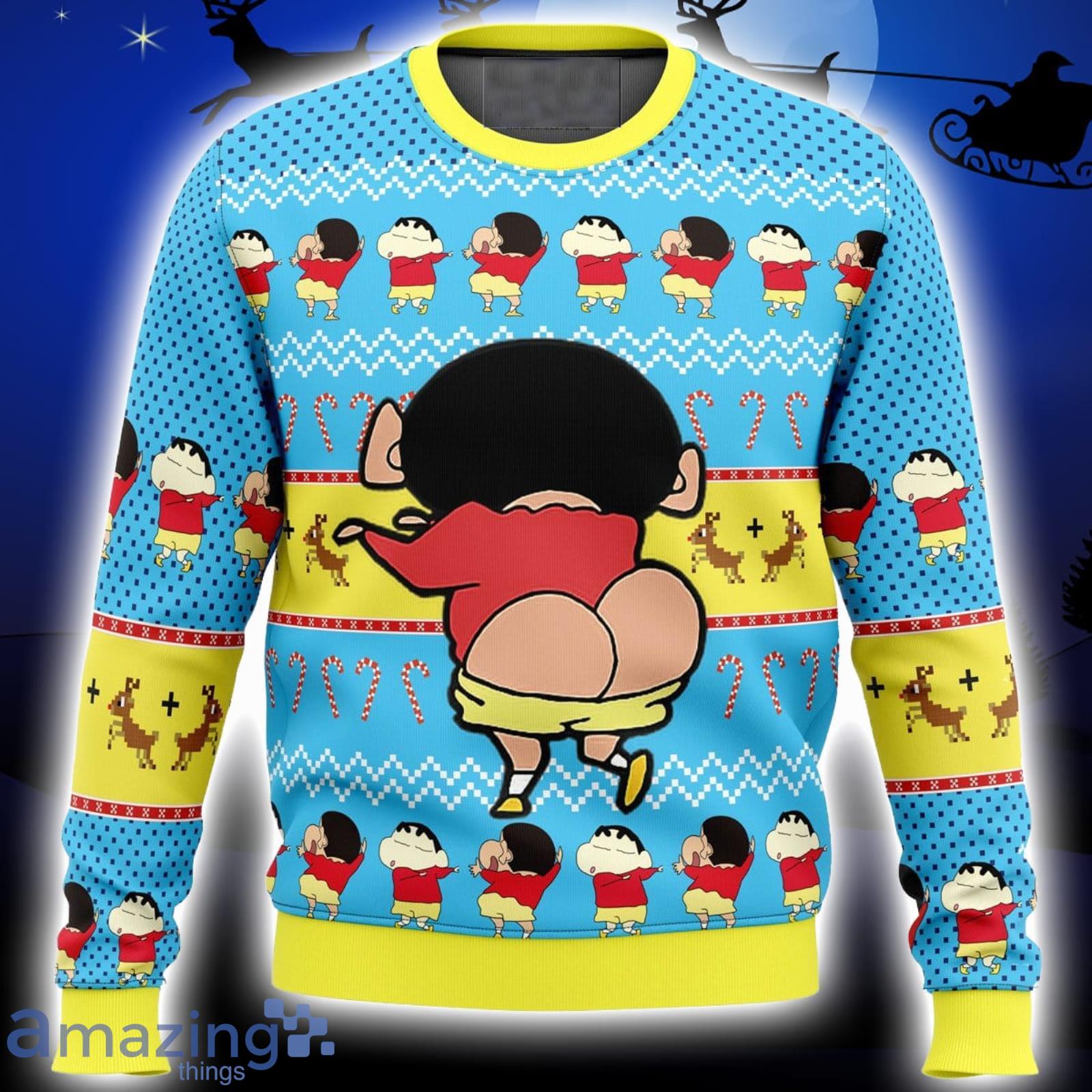 Naughty Shinnosuke Crayon Shin-chan Xmas Ugly Christmas Sweater Christmas Gift For Men And Women Product Photo 1