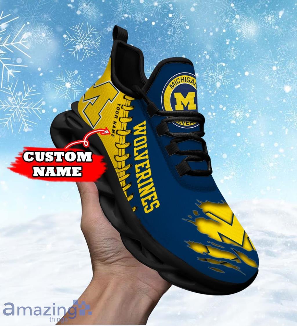 NCAA Custom Name Michigan Wolverines Personalized Max Soul Shoes Gift For Big Fans Product Photo 1