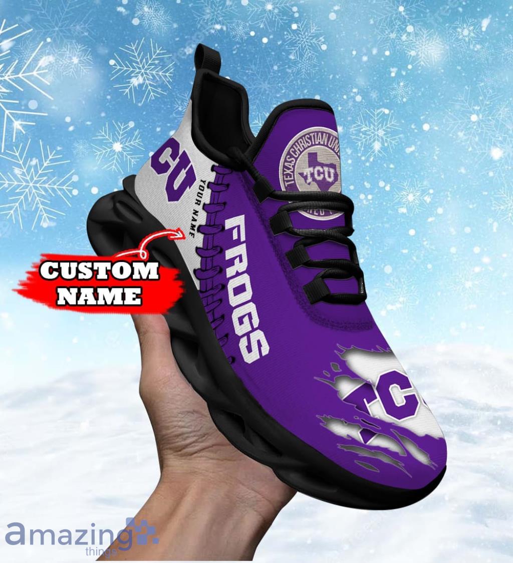 NCAA Custom Name TCU Horned Frogs Personalized Max Soul Shoes Gift For Big Fans Product Photo 1