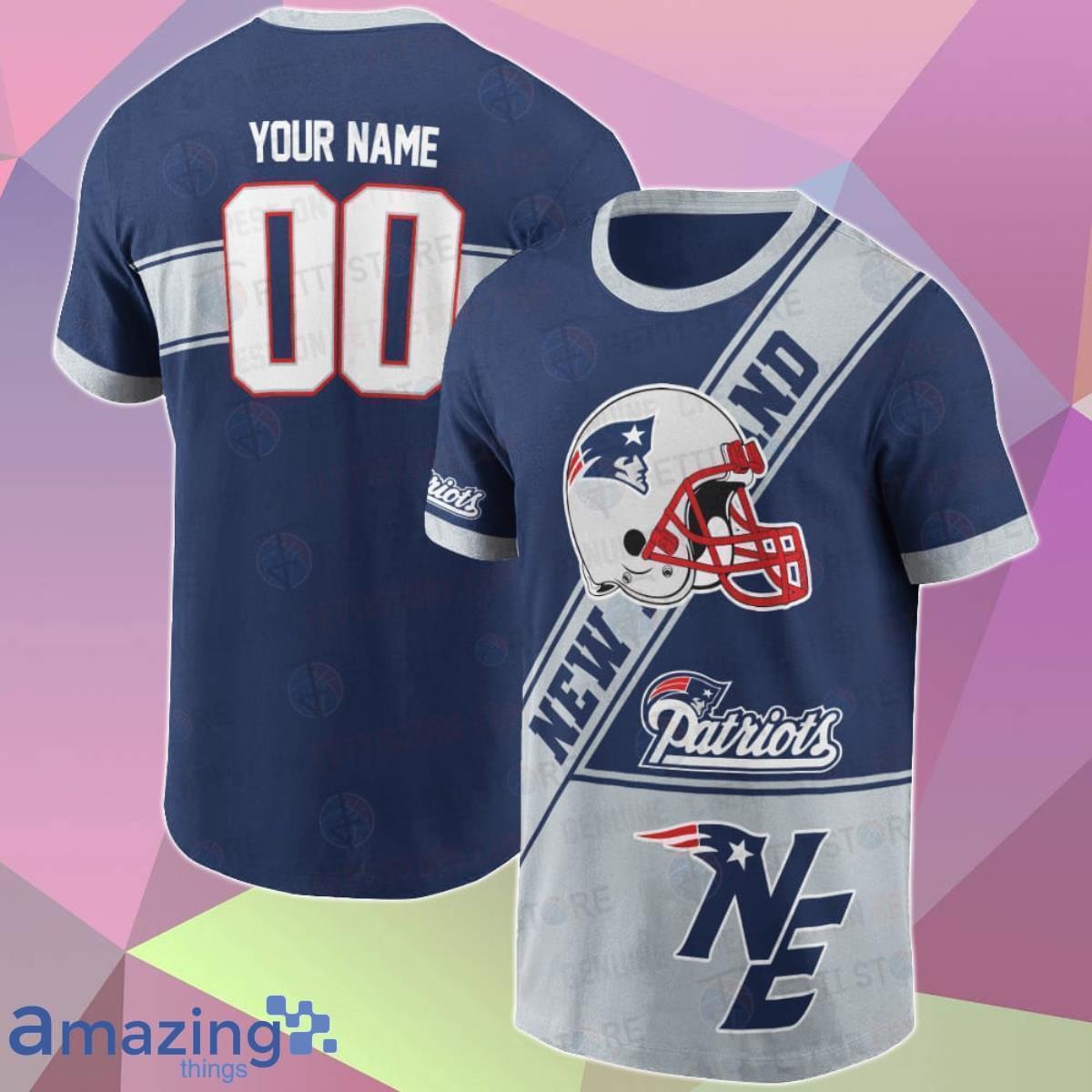 New England Patriots 3D Custom Name & Number T Shirt Best Gift For Men And Women Product Photo 1
