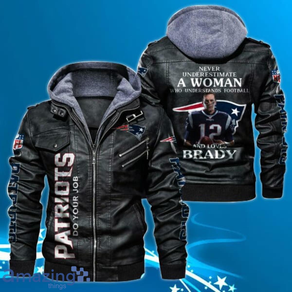 New England Patriots NFL Leather Jacket Unique Gift For Fans Product Photo 1