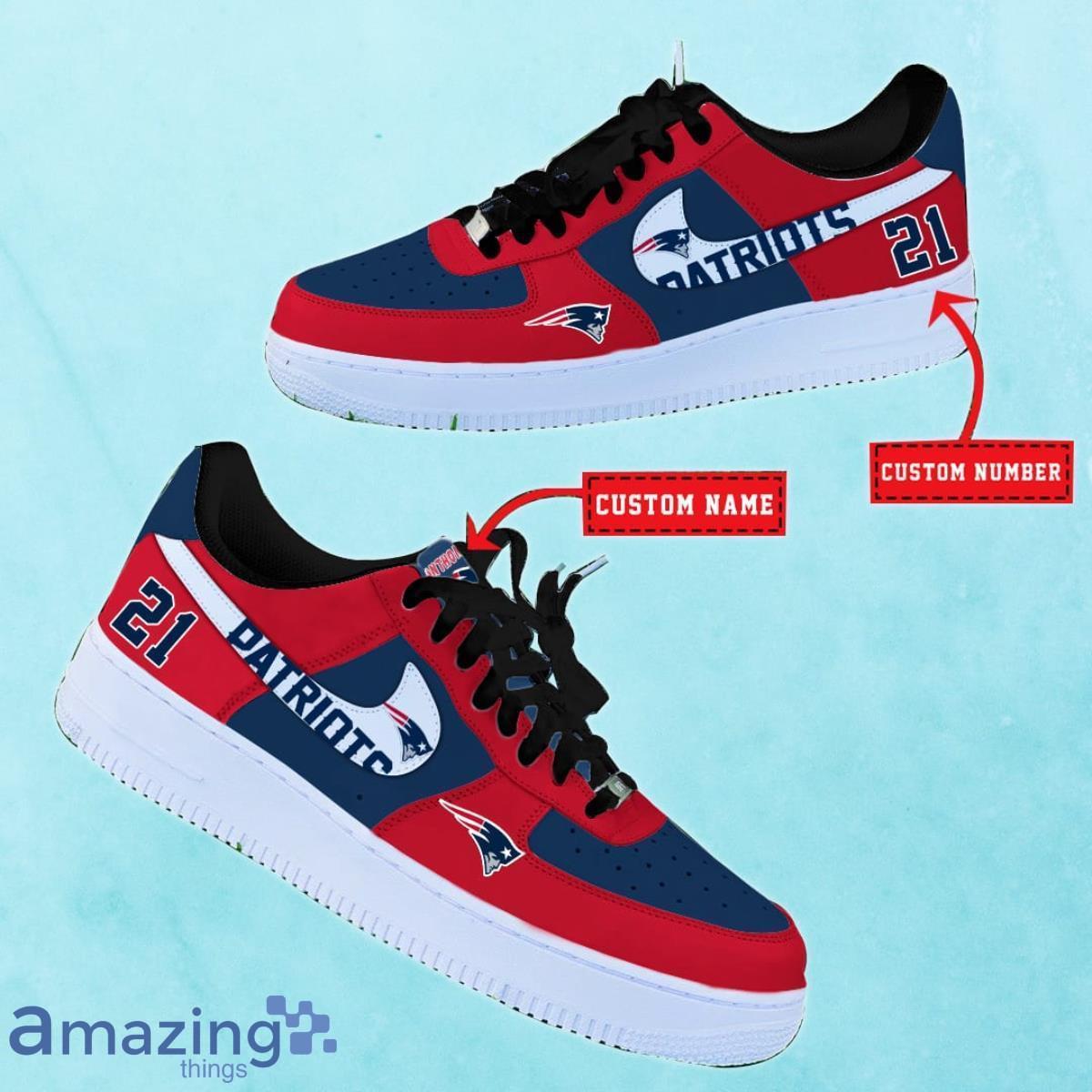 New England Patriots NFL Blue And Red Air Force Shoes Gift For Fans