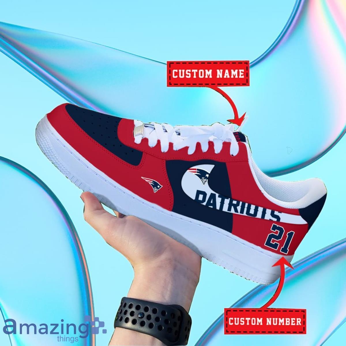 Personalized New England Patriots Custom Nike Air Force 1 -   Worldwide Shipping