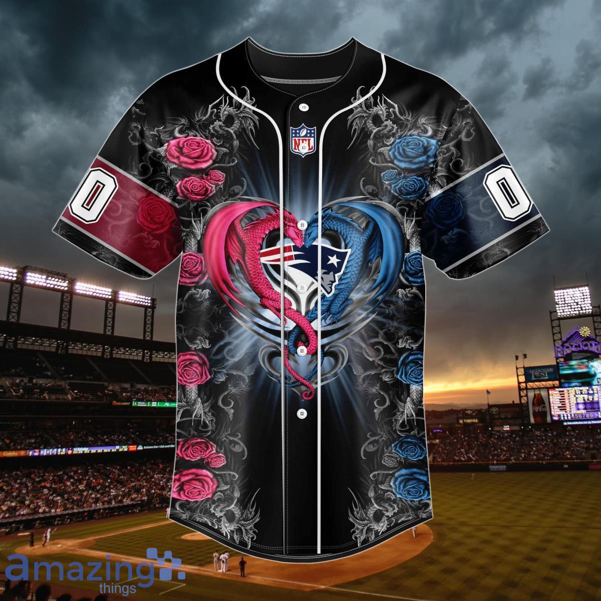 New England Patriots Personalized NFL Dragon Baseball Jersey Shirt Gift For  Fans