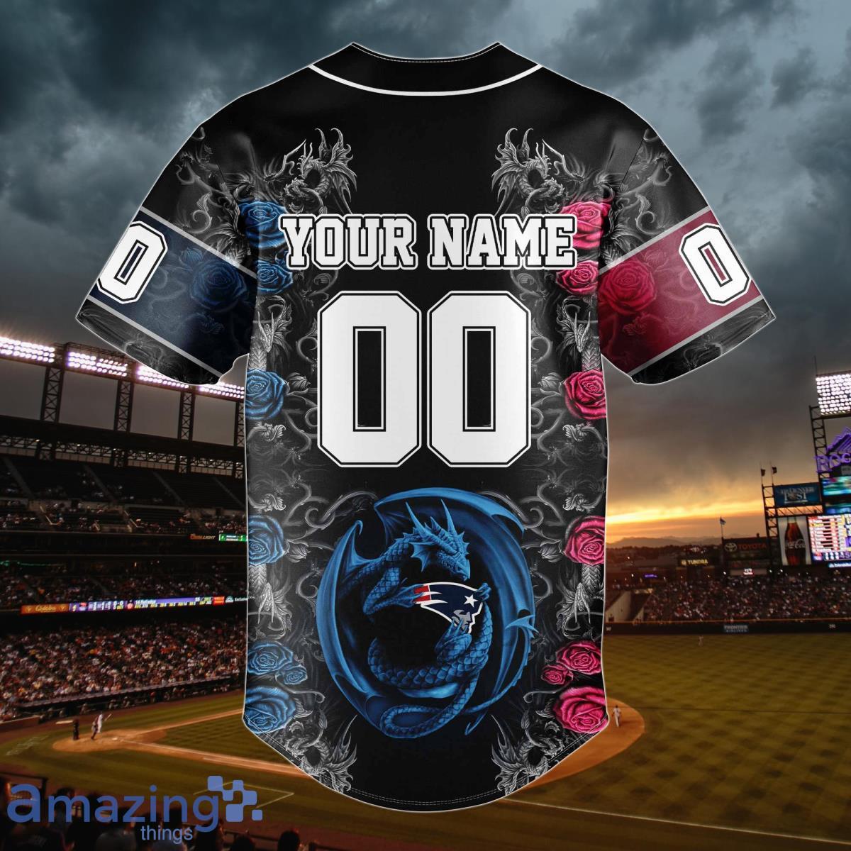 New England Patriots Custom Name Baseball Jersey NFL Shirt Best Gift For  Fans