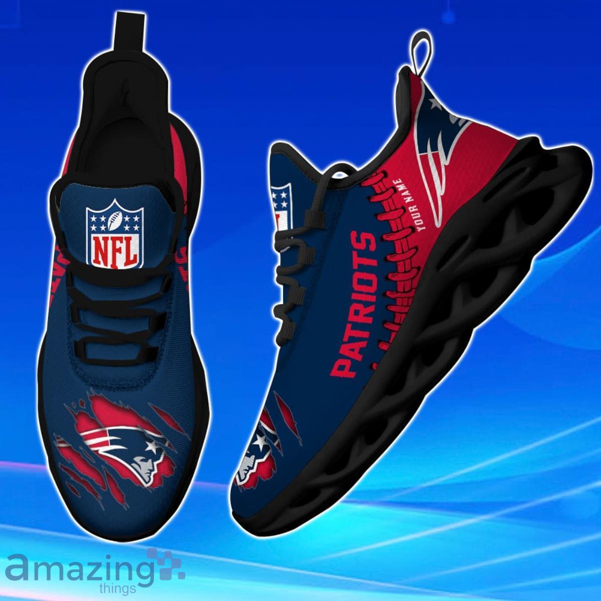 New England Patriots Personalized NFL Max Soul Shoes Best Gift For Men And Women Fans image New England Patriots Personalized NFL Max Soul Shoes Best Gift For Men And Women Fans Product Photo 2