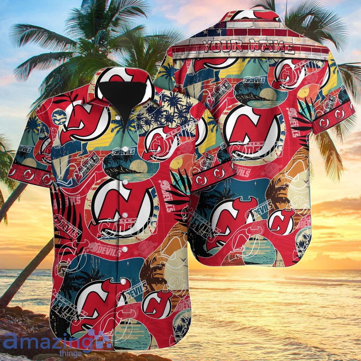New Jersey Devils Custom Name Hawaiian Shirt Best Gift For Men And Women Product Photo 1