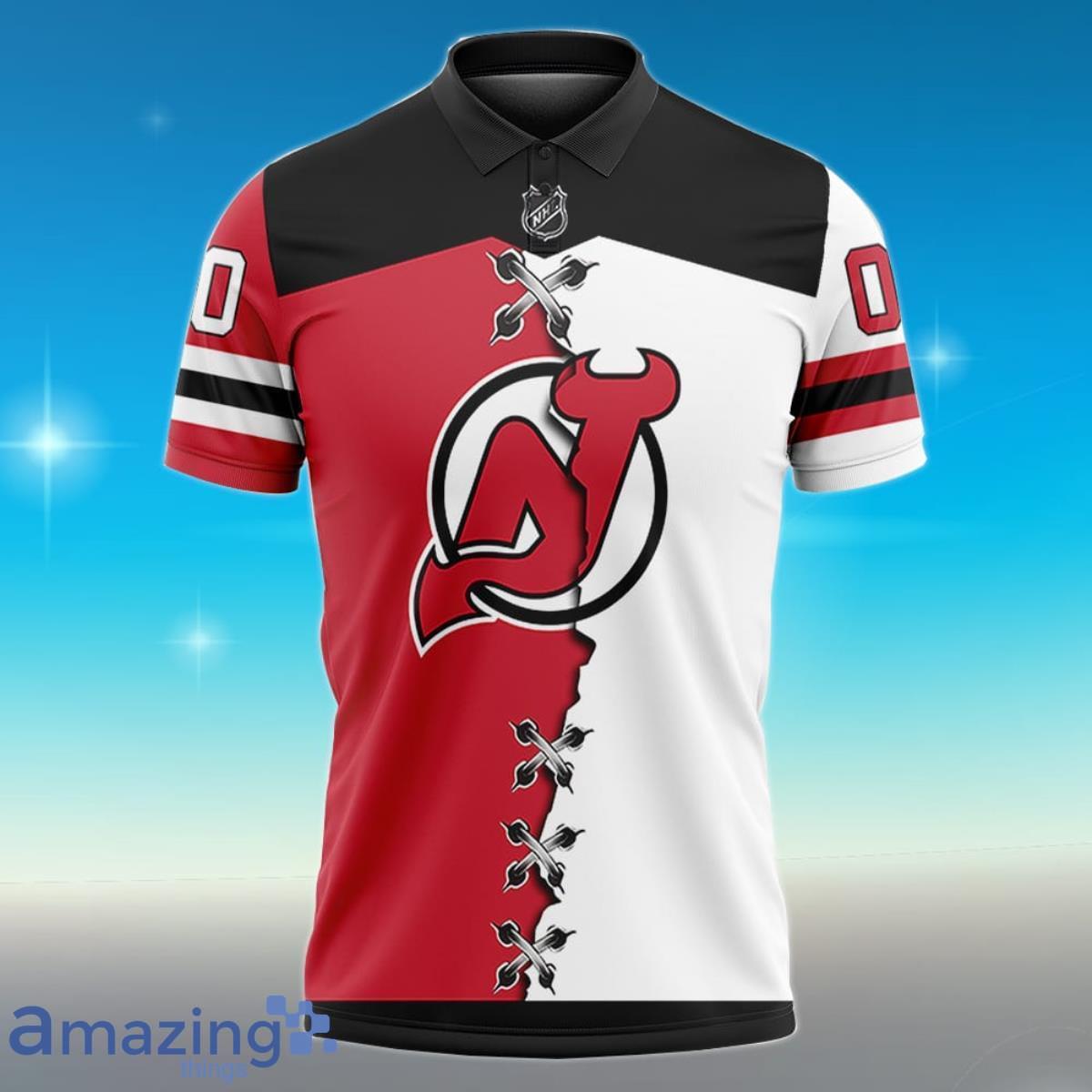 New Jersey Devils Personalized Name NHL Mix Jersey Polo Shirt Best Gift For  Fans