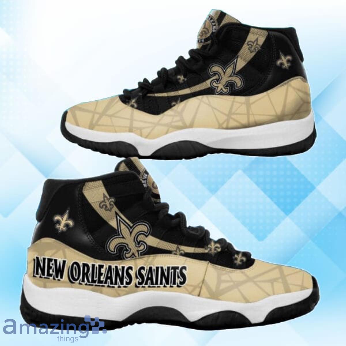 New Orleans Saints Air Jordan 11 Sneakers Best Gift For Men And Women Fans image New Orleans Saints Air Jordan 11 Sneakers Best Gift For Men And Women Fans Product Photo 2
