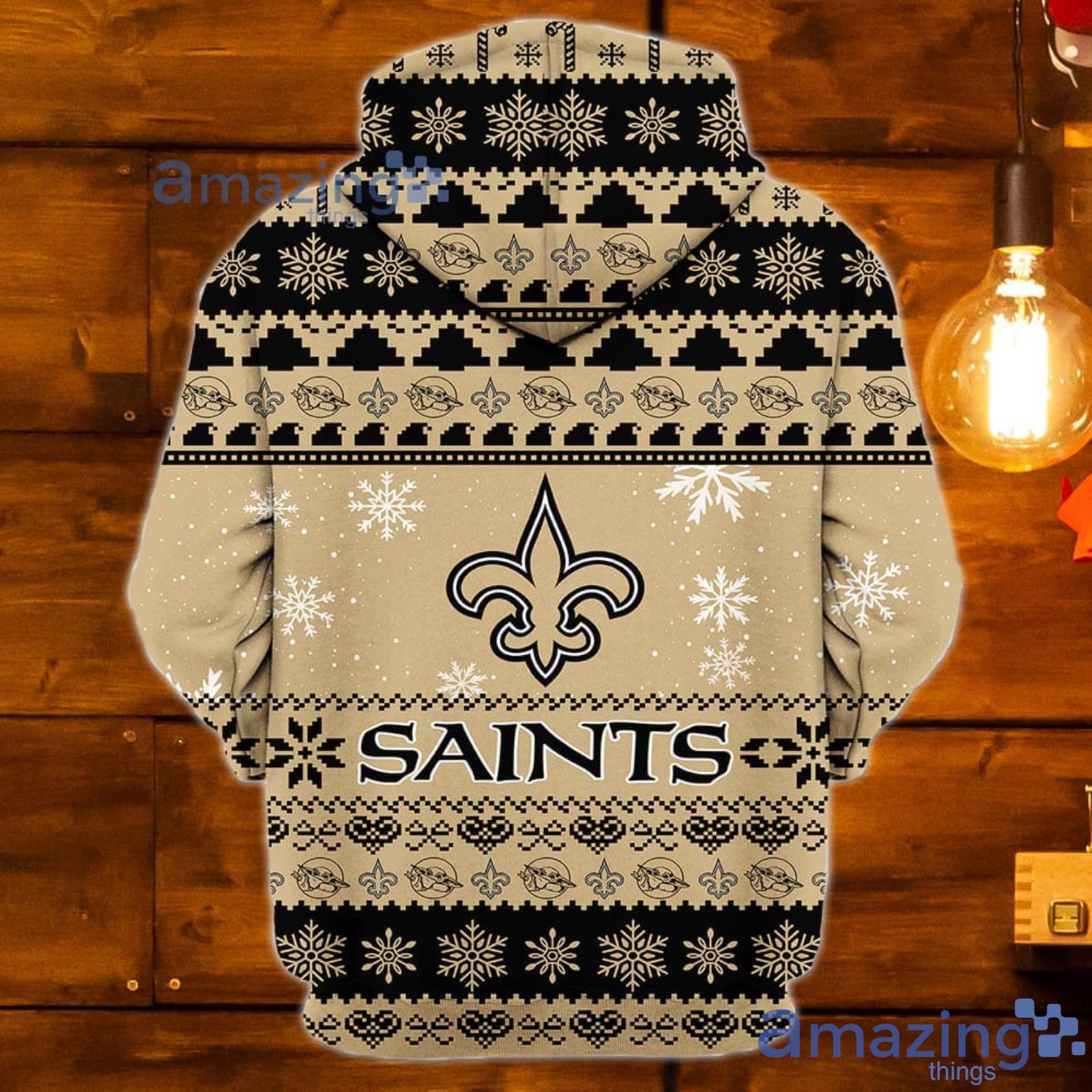 New Orleans Saints Baby Yoda Star Wars Lover 3D Hoodie Christmas