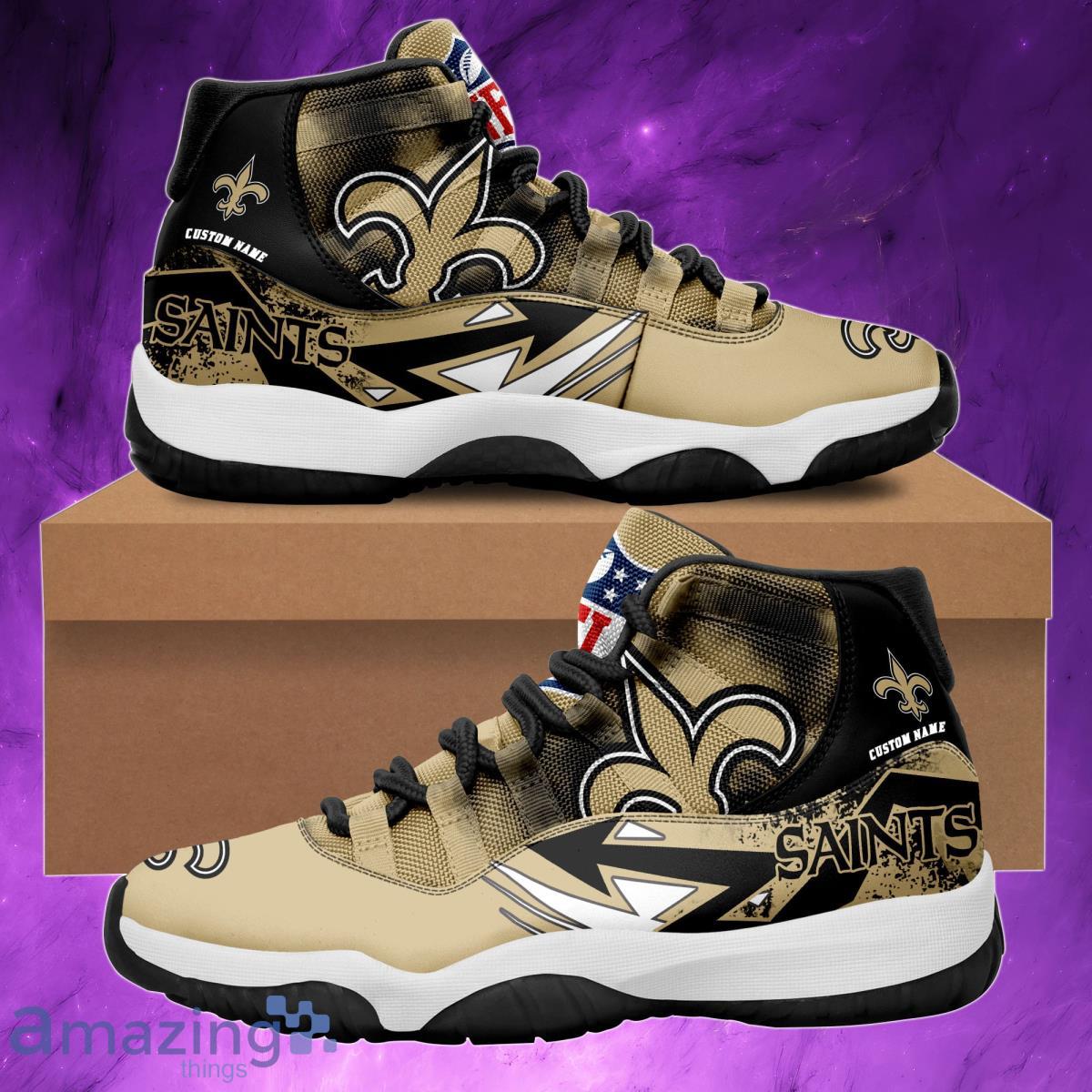 HOT New Orleans Saints Logo Pattern Jordan 11 Shoes