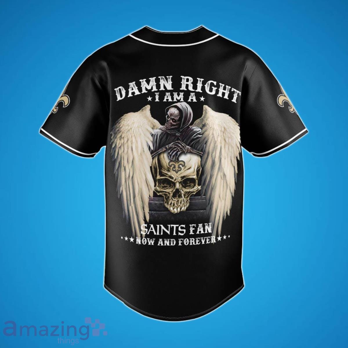 Lowest Price New Orleans Saints Baseball Jersey Shirt Skull Custom