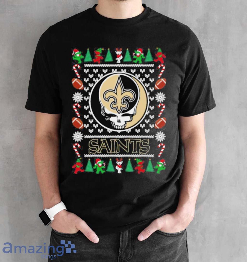 New Orleans Saints Grateful Dead Ugly Christmas Shirt image New Orleans Saints Grateful Dead Ugly Christmas Shirt Product Photo 2