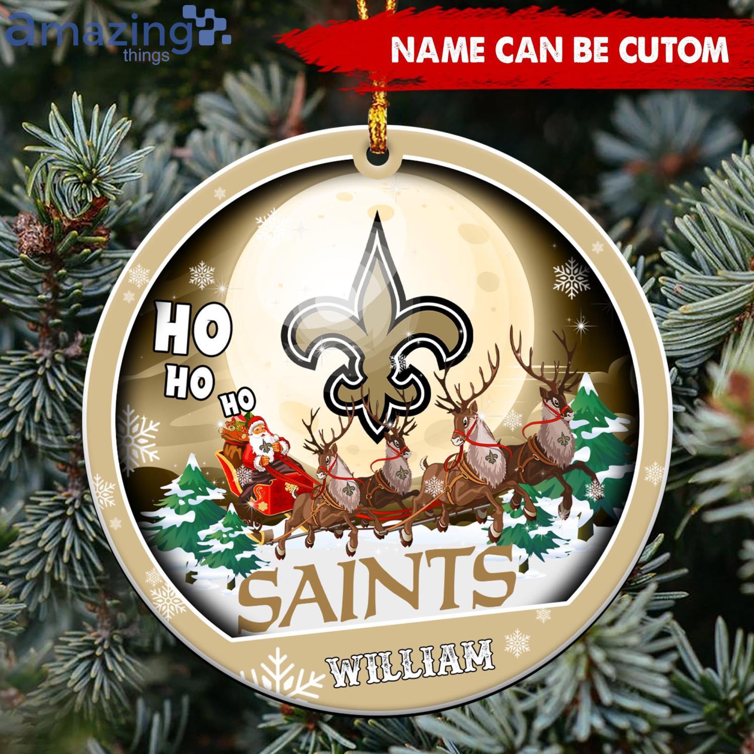 NFL New Orleans Saints Xmas Tree Decorations Custom Name Ornament