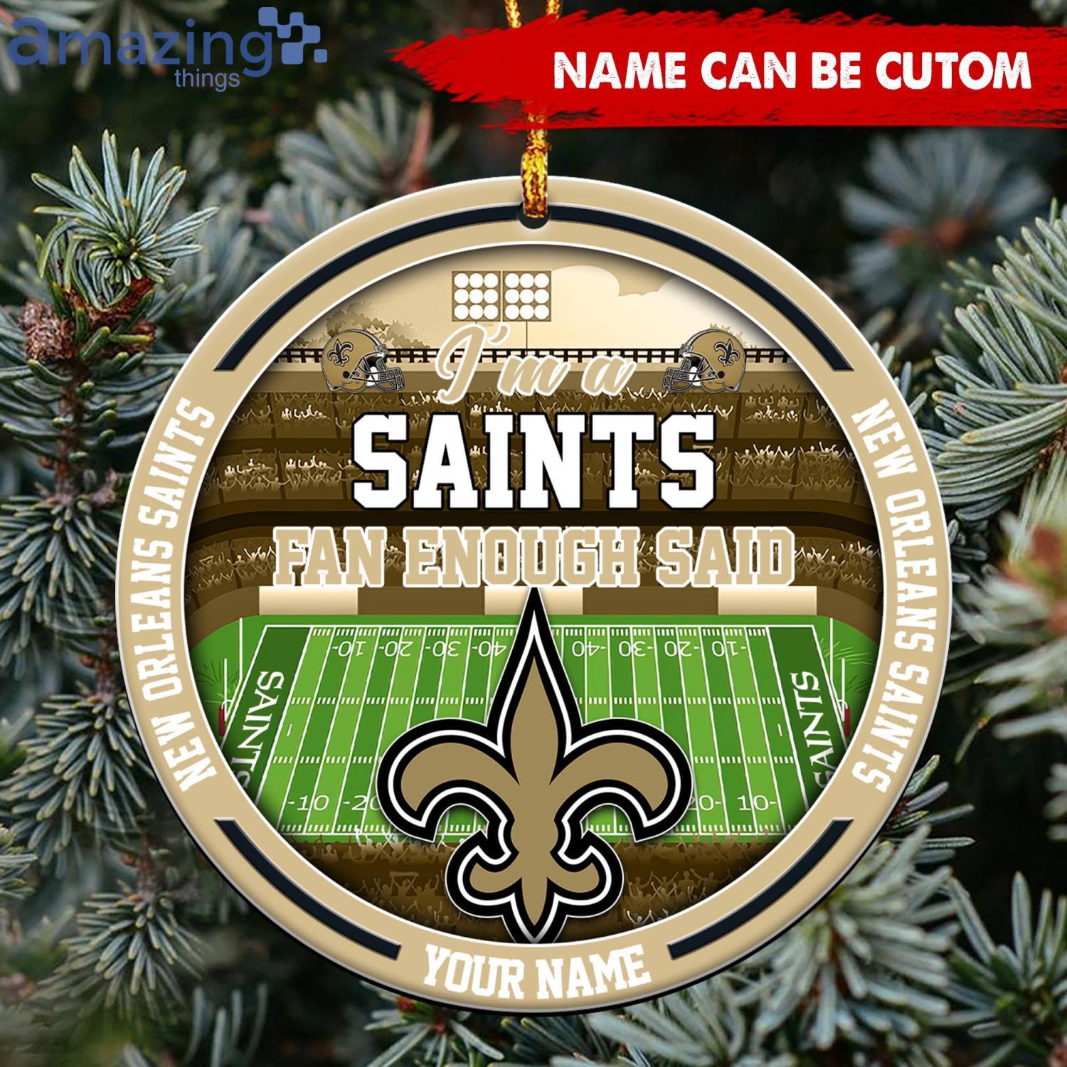 New Orleans Saints NFL Fans Personalized Christmas Ornaments