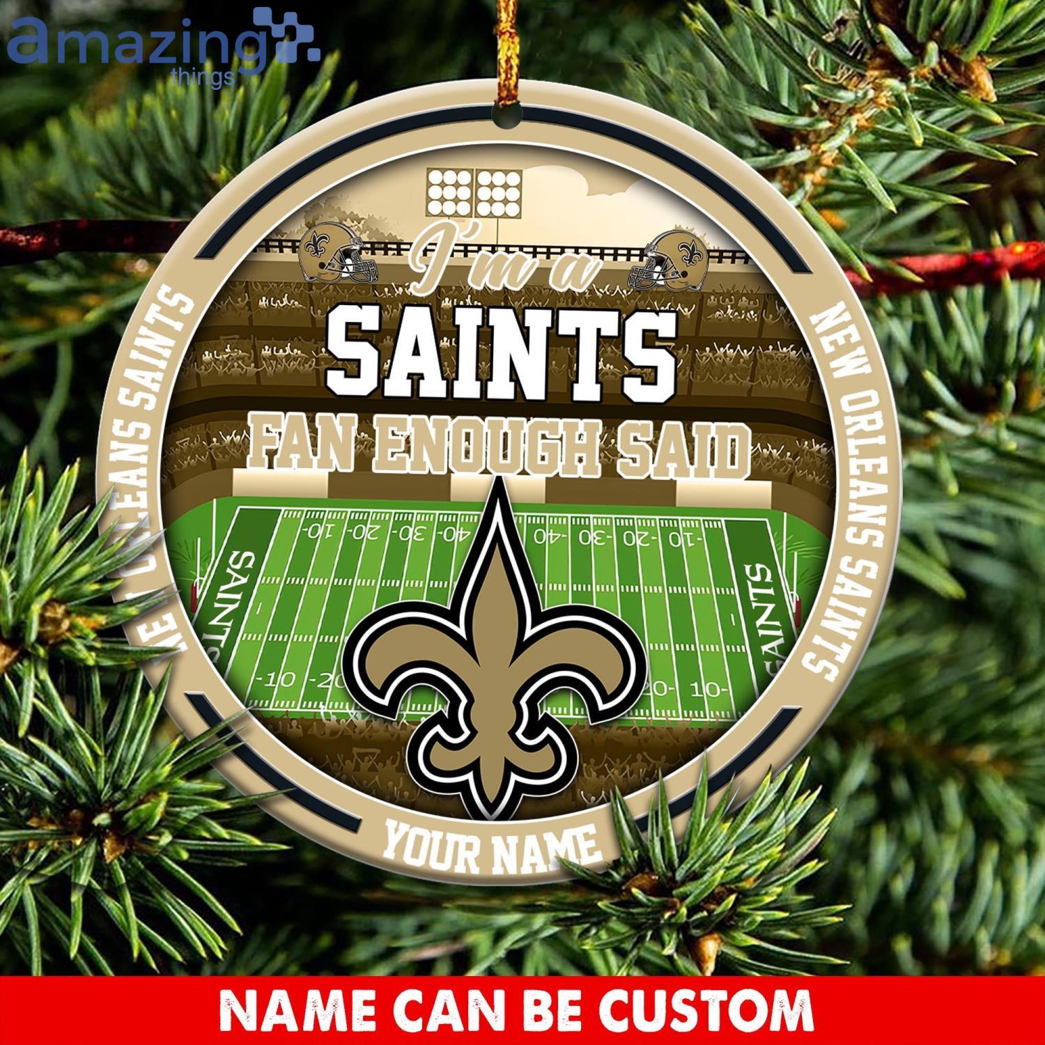 New Orleans Saints NFL Christmas Ornament Custom Name For Fans Product Photo 1